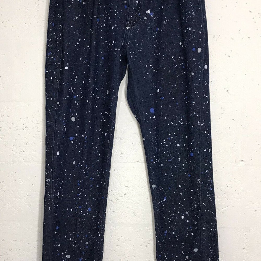 Diamond Stash Paint Splatter All Over Jeans Denim Sz 34 Men's Hip Hop